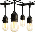 Outdoor String Lights, 48FT Waterproof Patio Lights with 2W Dimmable LED Bulbs, for Outdoor Backyard, Garden, Deck, Porch, Gazebo, Balcony, Camping, Party