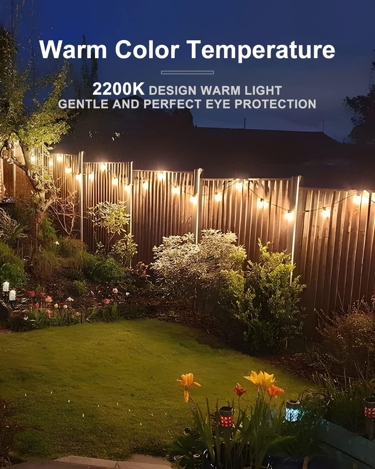 LED Outdoor String Lights 200FT Patio Lights with 96 Shatterproof ST38 Vintage Edison Bulbs, outside Hanging Light Waterproof for Porch, Deck, Garden, Backyard, Balcony, Dimmable