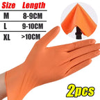 Heavy Duty Nitrile Gloves 8Mil Extra Thick Mechanic Home Garden Disposable Glove with Textured Grip Antislip Safety Work Gloves
