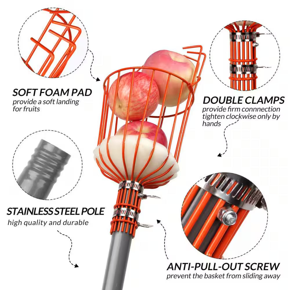 96 In. Stainless Steel Handle Fruit Picker