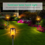 Solar Lights Outdoor 99 LED Higher & Larger Flickering Flame Solar Torch Lights 43" Waterproof Outdoor Lighting Solar Powered Pathway Walkway Lights for outside Garden Patio Yard, 4Pack