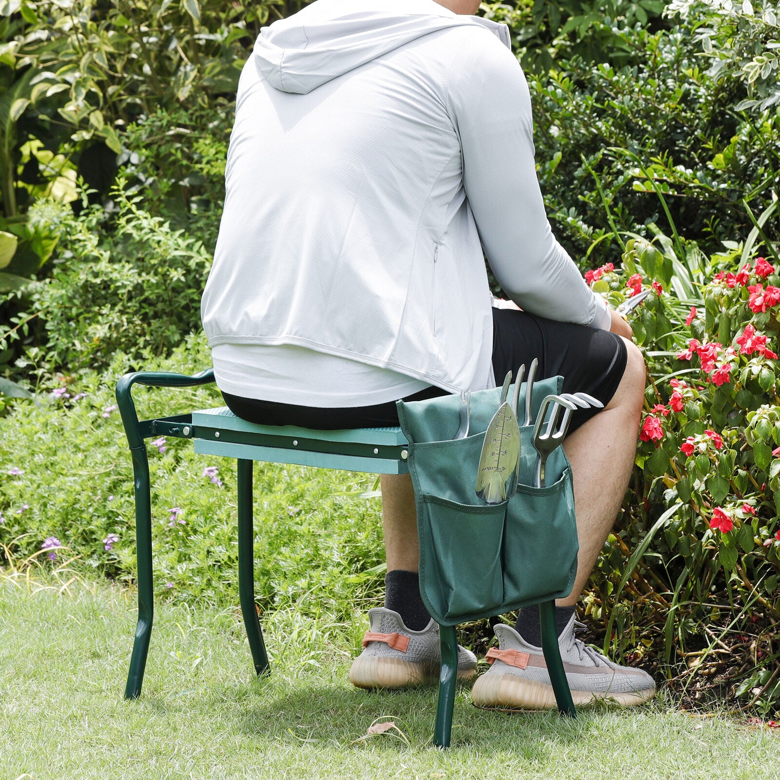 Green Spring Soft Eva Pad Seat Folding Garden Kneeler Bench Kneeling