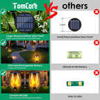 Solar Lights Outdoor 99 LED Higher & Larger Flickering Flame Solar Torch Lights 43" Waterproof Outdoor Lighting Solar Powered Pathway Walkway Lights for outside Garden Patio Yard, 4Pack