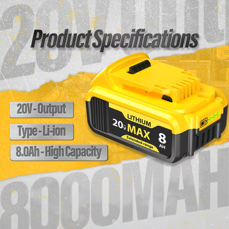 20V Replacement Lithium Battery — 8.0Ah