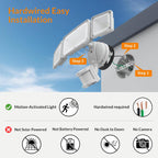 LED Security Lights Motion Sensor Light Outdoor, 38W 4200LM Light, 5500K, IP65 Waterproof, 3 Head Detected Flood Light for Garage, Yard, Porch (White)