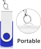 10 Pack 64GB USB 2.0 Flash Drive Thumb Drive, Blue