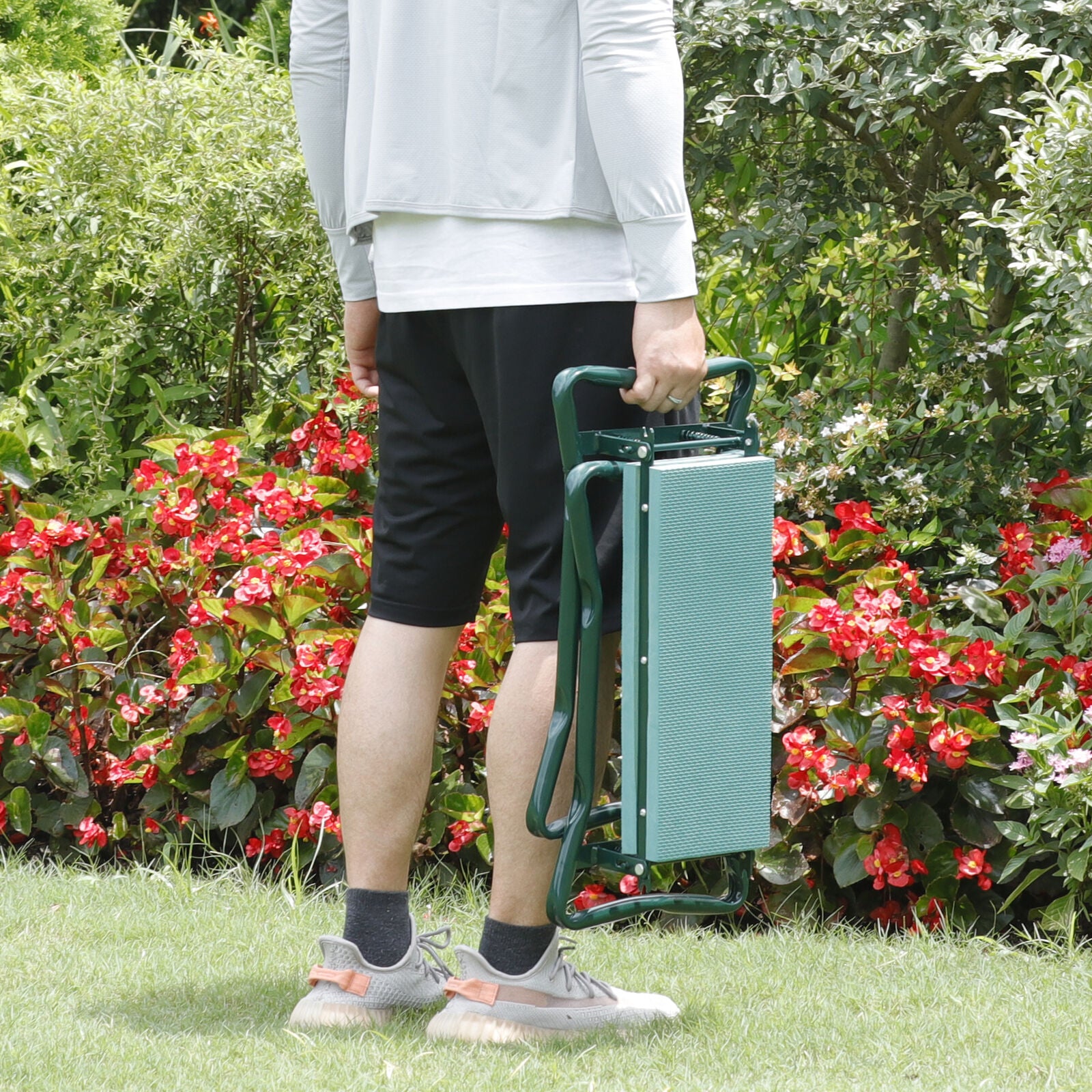 Green Spring Soft Eva Pad Seat Folding Garden Kneeler Bench Kneeling