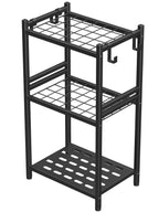 Garden Tool Organizer, UNTIMATY Yard Tool Rack with Hooks for Garage Organization Storage,Heavy Duty Metal Garden Tool Organizer Stand for Garage Shed Backyard