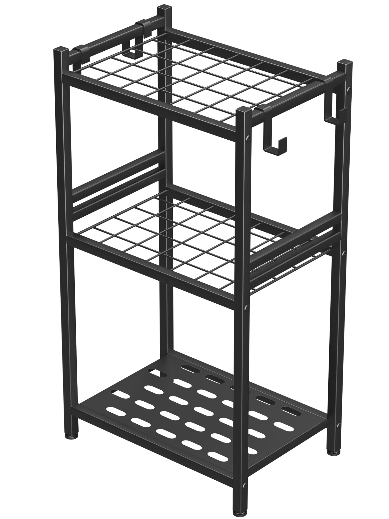 Garden Tool Organizer, UNTIMATY Yard Tool Rack with Hooks for Garage Organization Storage,Heavy Duty Metal Garden Tool Organizer Stand for Garage Shed Backyard