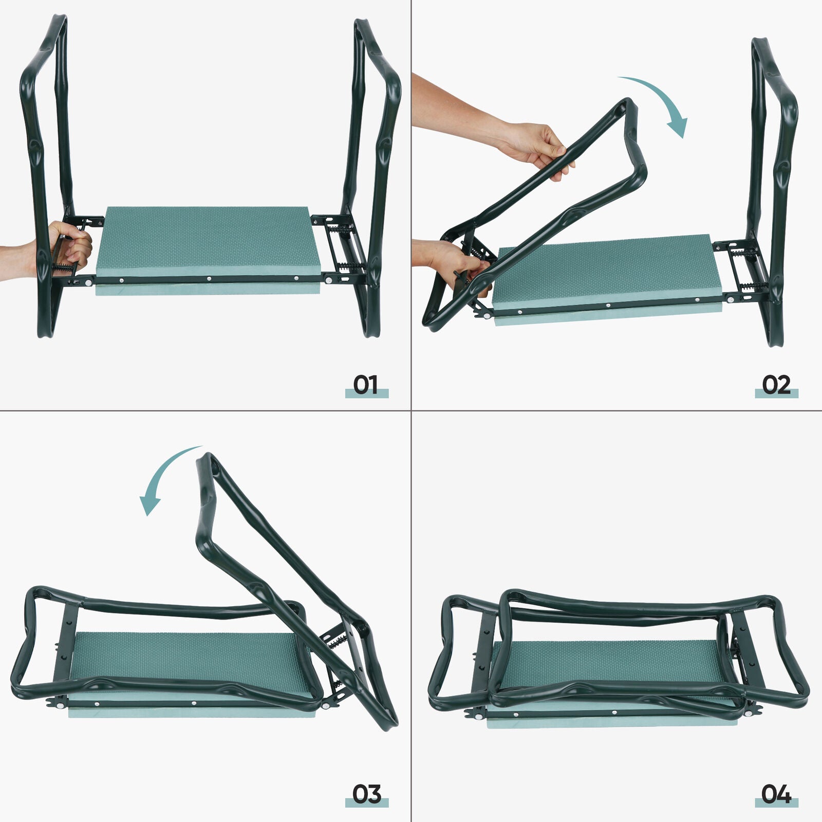Green Spring Soft Eva Pad Seat Folding Garden Kneeler Bench Kneeling