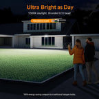 LED Security Lights Motion Sensor Light Outdoor, 38W 4200LM Light, 5500K, IP65 Waterproof, 3 Head Detected Flood Light for Garage, Yard, Porch (White)